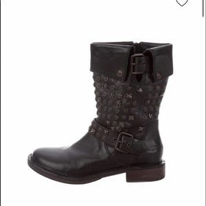 UGG Conor leather combat/cowboy/gothic stud boots